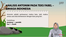 Analisis Antonim pada Teks Fabel atau Legenda