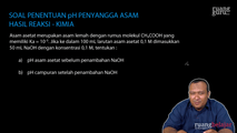 Soal Penentuan pH Penyangga Asam Hasil Reaksi