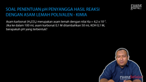 Soal Penentuan pH Penyangga Hasil Reaksi dengan Asam Lemah Polivalen