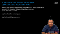 Soal Penentuan pH Penyangga Basa dengan Garam Polivalen