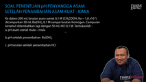 Soal Penentuan pH Penyangga Asam setelah Penambahan Asam Kuat