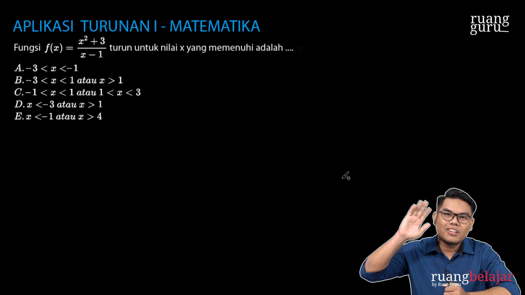 Video Belajar Latihan Soal Turunan Fungsi Aljabar Matematika Untuk