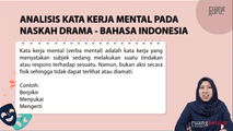 Analisis Kata Kerja Mental pada Naskah Drama