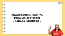 Analisis Huruf Kapital pada Surat Pribadi