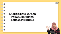 Analisis Kata Sapaan pada Surat Dinas