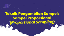 Sampel Proporsional (Proportional Sampling)