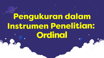 Pengukuran Tingkat Ordinal