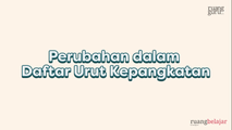 Perubahan Dalam Daftar Urut Kepangkatan