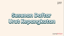 Susunan Daftar Urut Kepangkatan