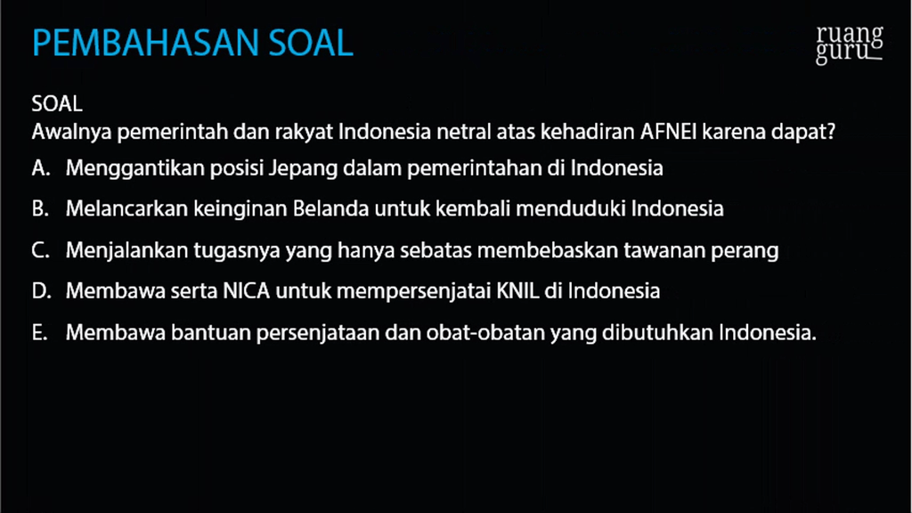 Awalnya Pemerintah Dan Rakyat Indonesia Netral Ata