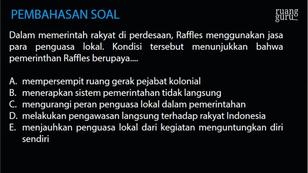 Jasa jasa raffles di indonesia