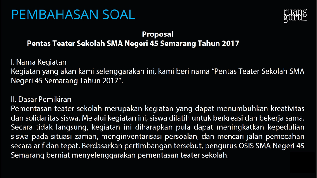 Tentukan Inti Inti Informasi Dari Kutipan Proposal