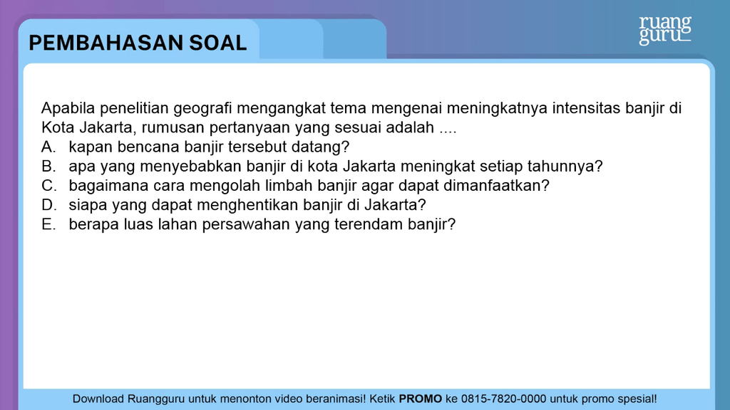 Apabila Penelitian Geografi Mengangkat Tema Mengen