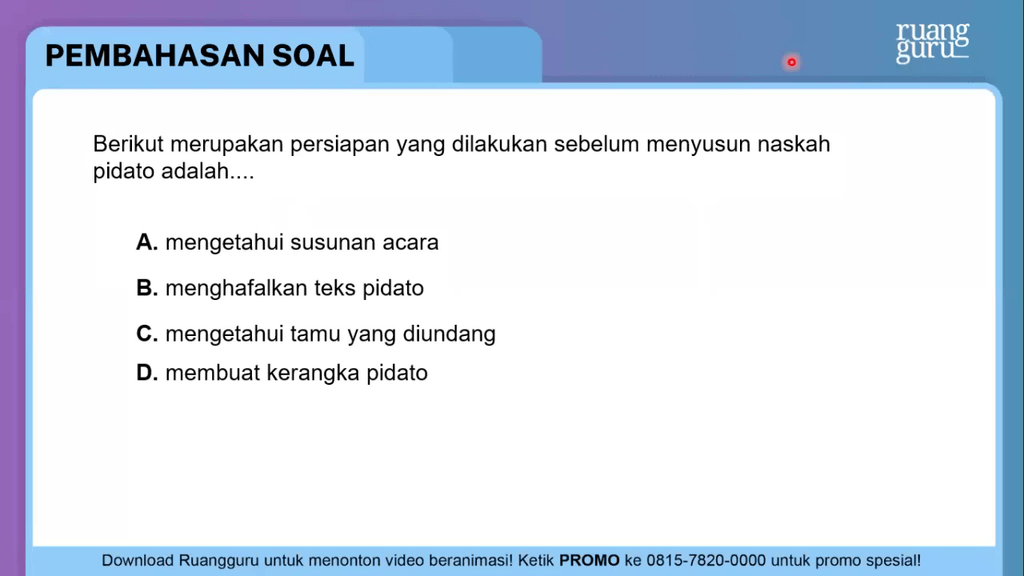 Berikut Merupakan Persiapan Yang Dilakukan Sebelum