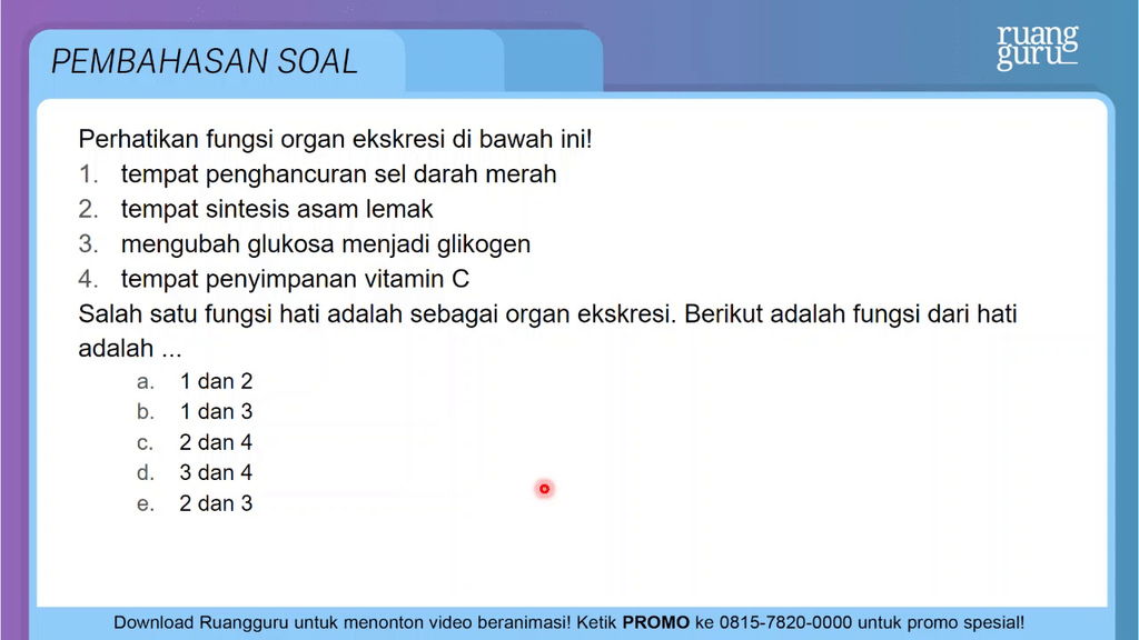 Perhatikan Fungsi Organ Ekskresi Di Bawah Ini
