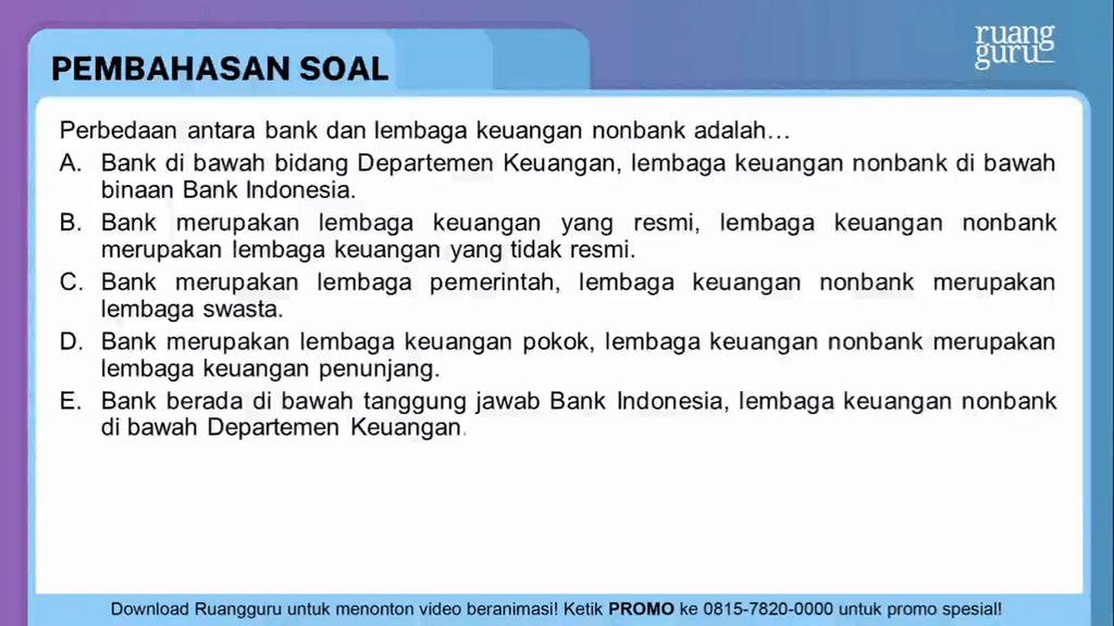 Perbedaan Antara Bank Dan Lembaga Keuangan Nonbank...