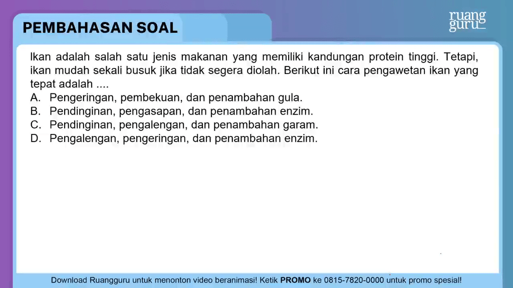 Lkan Adalah Salah Satu Jenis Makanan Yang Memiliki