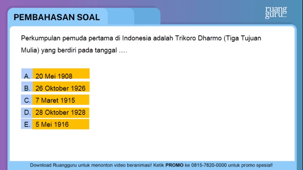 Yang Tidak Termasuk Visi Mulia Dari Tri Koro Dharmo Adalah