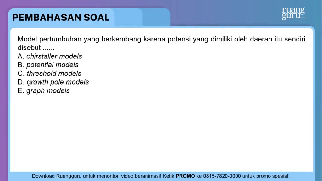 Model Pertumbuhan Yang Berkembang Karena Potensi Y Model Pertumbuhan Yang Berkembang Karena Potensi Y