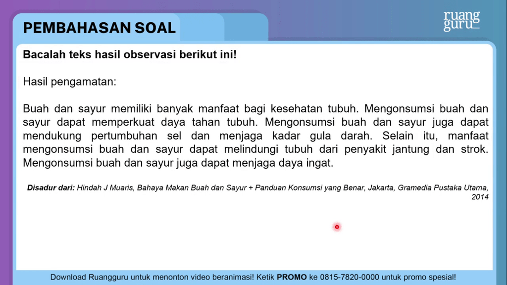 Gagasan Pokok Teks Laporan Tersebut Adalah Gagasan pokok teks laporan hasil observasi tersebu...