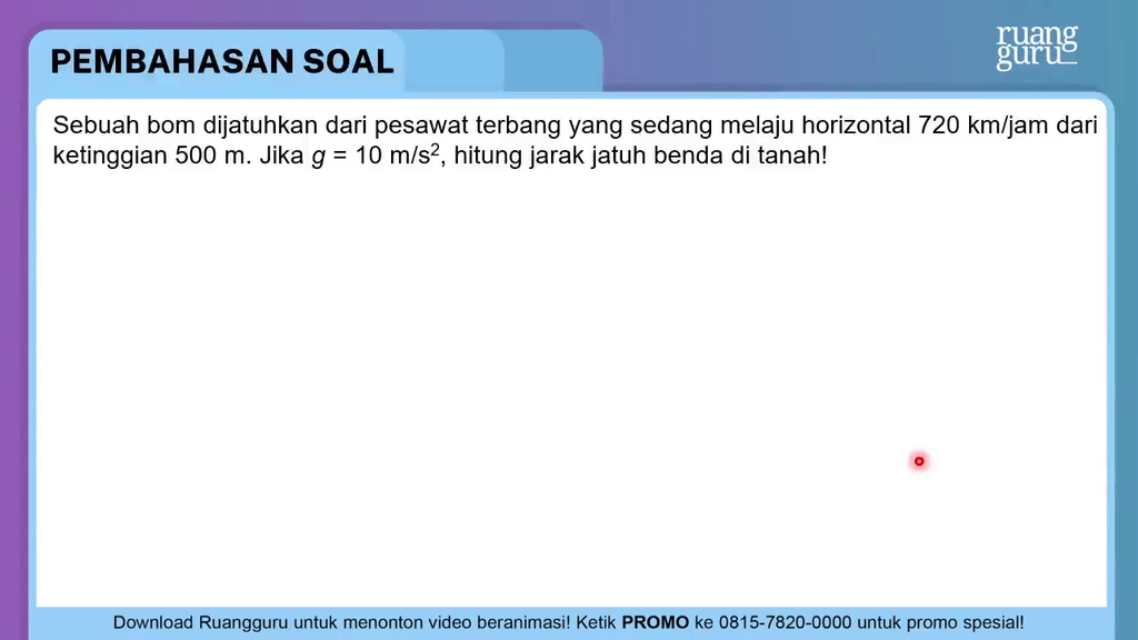 Sebuah Bom Dijatuhkan Dari Pesawat Terbang Yang Se...