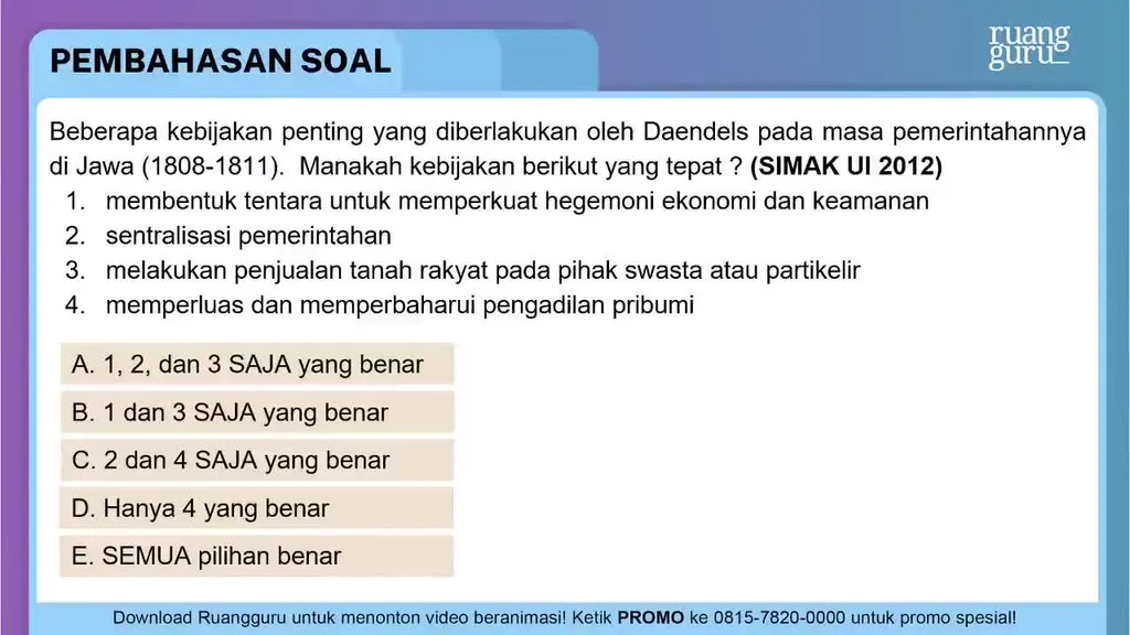 Beberapa Kebijakan Penting Yang Diberlakukan Oleh ...