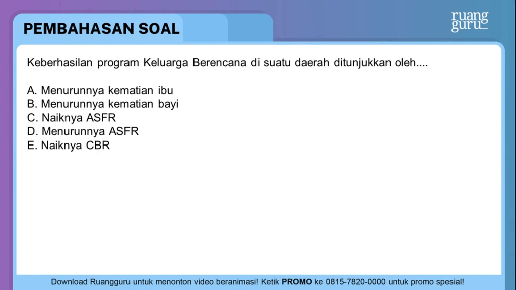 Keberhasilan Program Keluarga Bencana Di Suatu Dae...