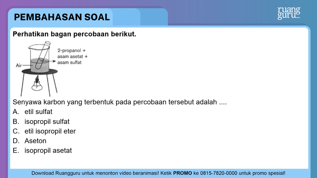 Perhatikan Bagan Percobaan Berikut. Senya...