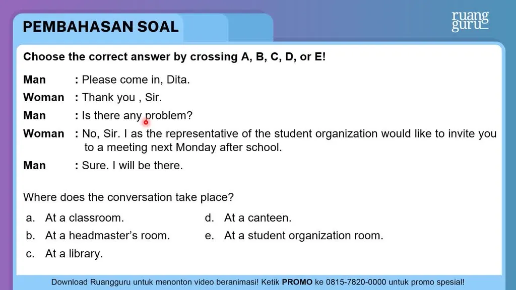 Where does the conversation take place?