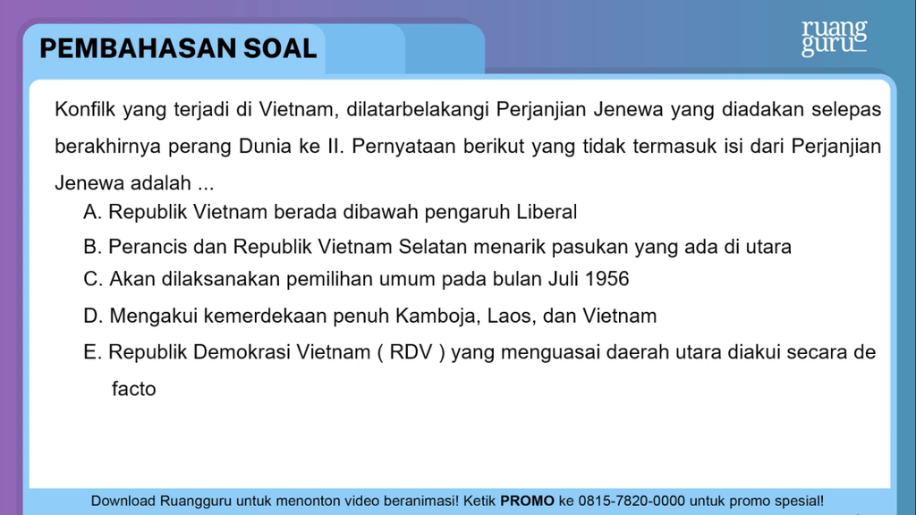 Konfilk Yang Terjadi Di Vietnam, Dilatarbelakangi ...