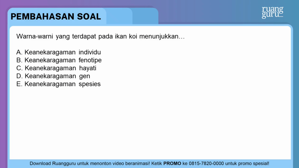 Warna Warni Yang Terdapat Pada Ikan Koi Menunjukka