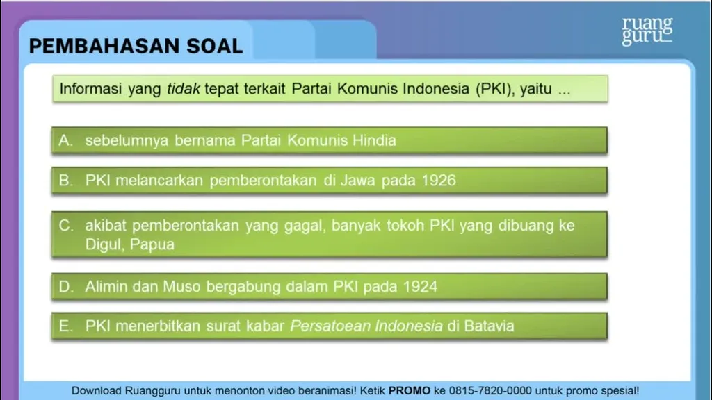 Lnformasi Yang Tidak Tepat Terkait Partai Komunis ...