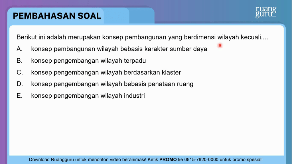 Berikut Ini Adalah Merupakan Konsep Pembangunan Ya...