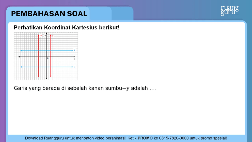 Perhatikan Koordinat Kartesius Berikut! Gari...