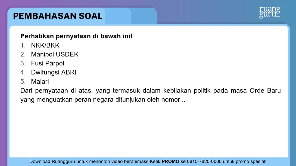 Perhatikan Pernyataan Di Bawah Ini NKK/BKK ...