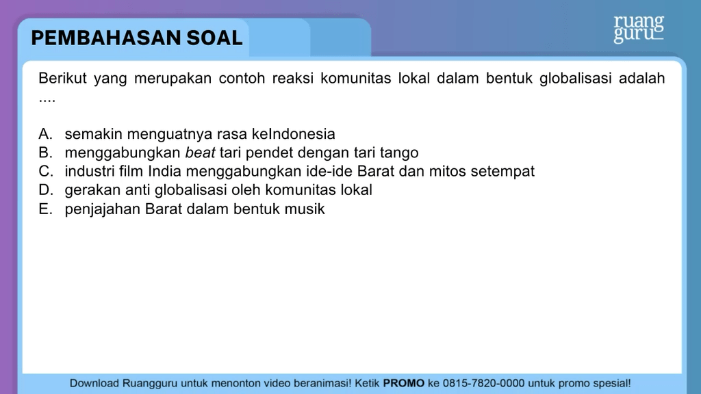 Berikut Yang Merupakan Contoh Reaksi Komunitas Lok...