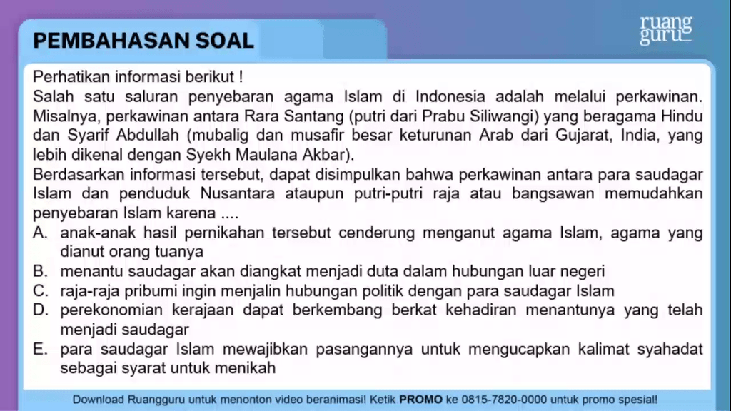 Perhatikan Informasi Berikut ! Berdasarkan I...