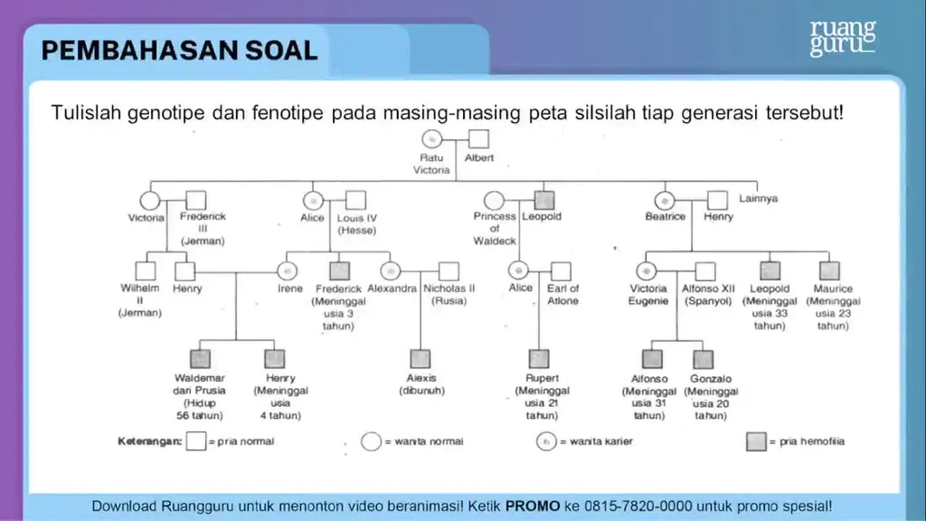 Tulislah Genotipe Dan Fenotipe Pada Masing-masing ...