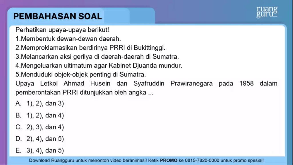 Perhatikan Upaya-upaya Berikut! Membentuk De...