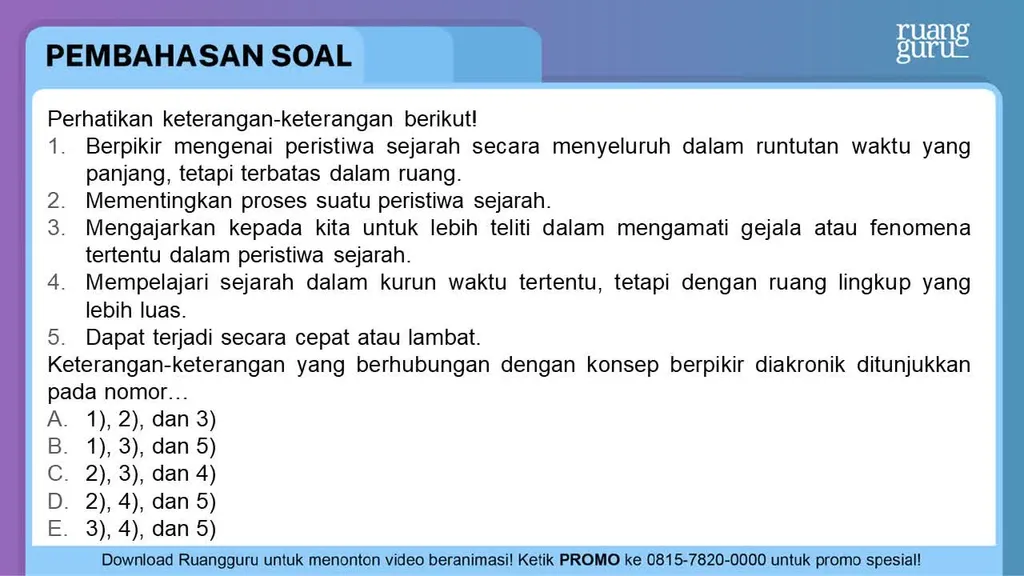 Perhatikan Keterangan-keterangan Berikut! Be...