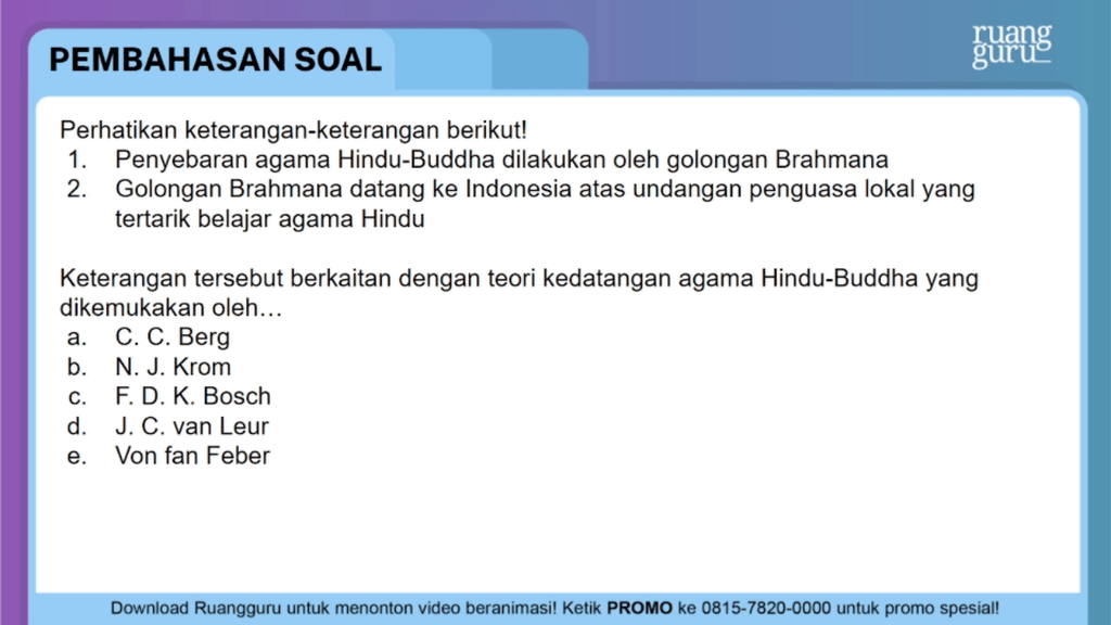 Perhatikan Keterangan-keterangan Berikut! Pe...