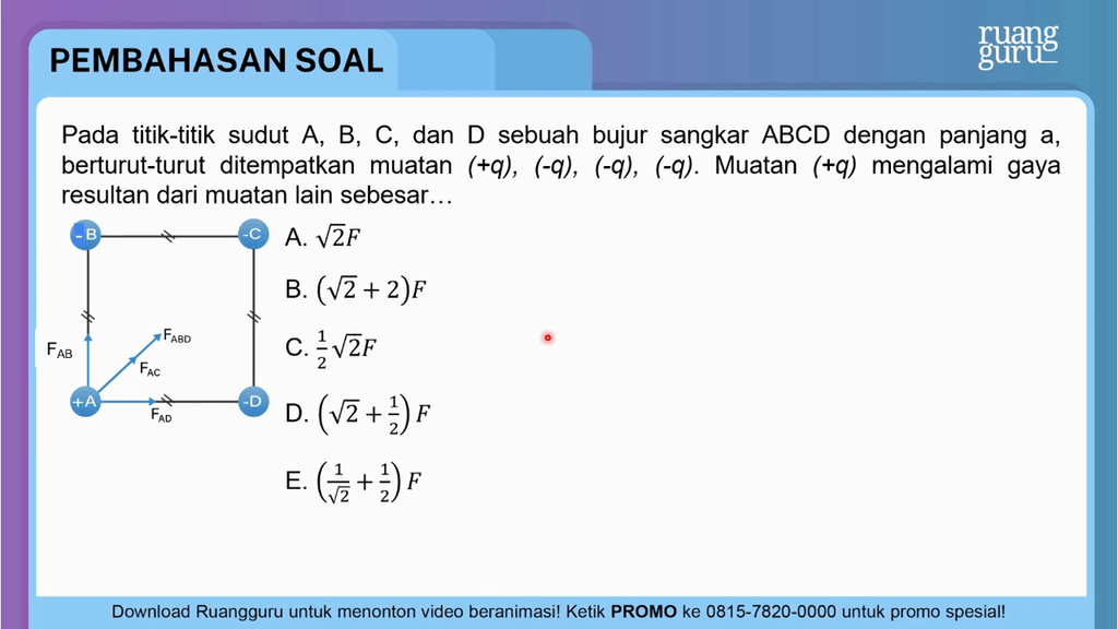 Pada Titik-titik Sudut, A, B, C, Dan D Sebuah Buju...