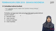 Video 31 Pembahasan USBN Bahasa Indonesia 2018