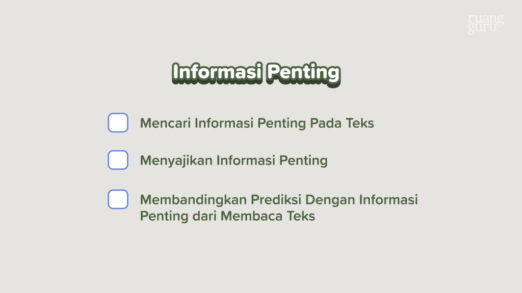 Video Belajar Informasi Penting Teks Ini Apa Saja Ya? Bahasa Indonesia ...