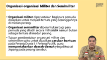 Pembentukan Organisasi-Organisasi Militer dan Semimiliter