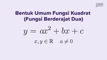 Pengenalan Fungsi Kuadrat