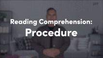 Reading Comprehension - Procedure