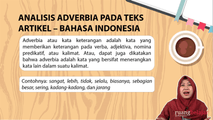 Analisis Adverbia pada Teks Artikel