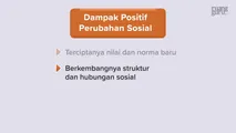 Dampak Positif Perubahan Sosial