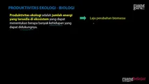 Produktivitas Ekologi